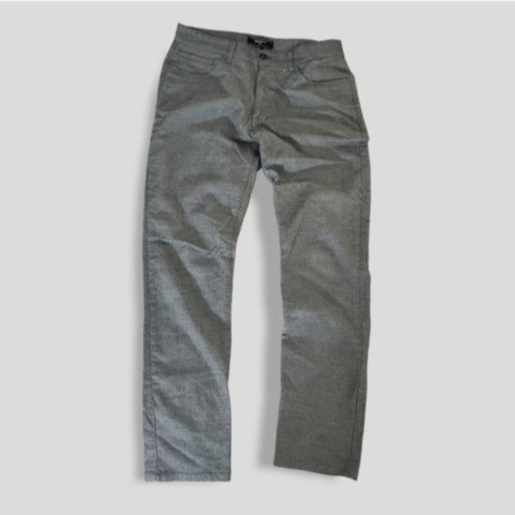 Mens Heather Grey Cotton Trouser Dress Pants- Size 30 Waist - Picture 4 of 9